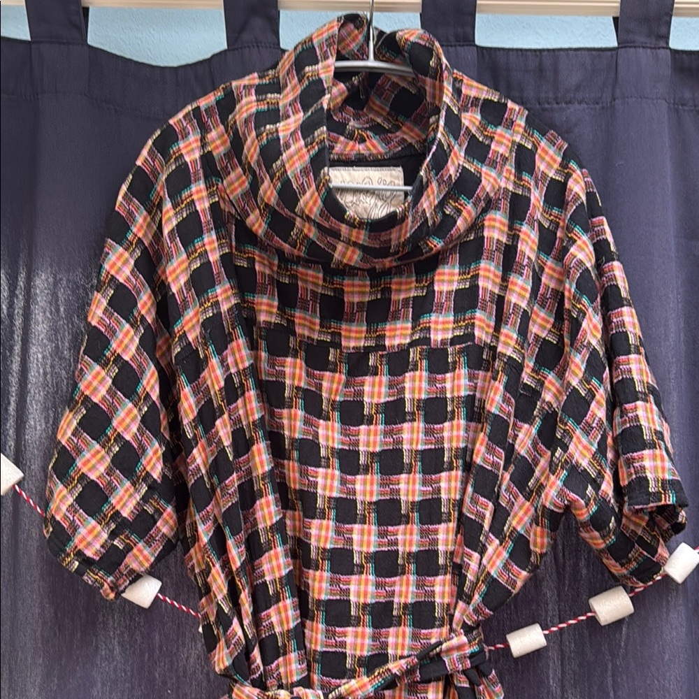 Ace & Jig Plaid Cowl Neck Dress